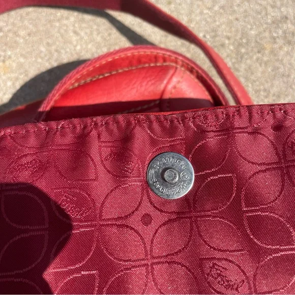 Fossil Red Leather Women's Bag - Picture 10 of 12